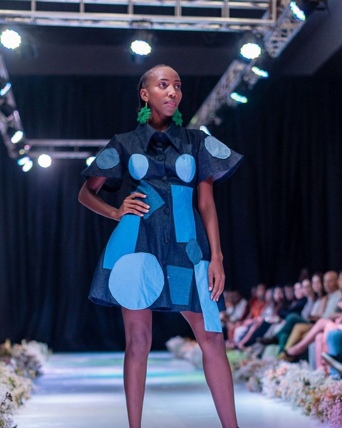 Florence, Look 4: Geometric Play Denim Dress