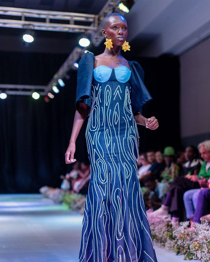Florence, Look 5: Cord Embroidered Denim Dress